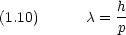 (1.10)      c = h               p