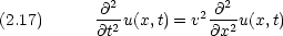             2            2(2.17)      @--u(x,t) = v2 @-u(x,t)           @t2          @x2